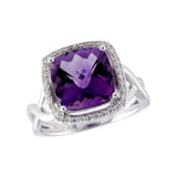 14KT Gold Ladies Amethyst Fashion Ring