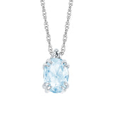10KT .02CT (1)DIA/7X5 OV SIMULATED AQUA PEND