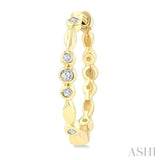 1/10 Ctw Round Cut Diamond Fashion Hoop Earrings in 10K Yellow Gold