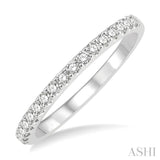 1/3 Ctw Round Cut Diamond Wedding Band in 14K White Gold