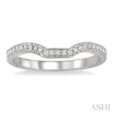 1/6 Ctw Round Cut Diamond Matching Wedding Band in 14K White Gold