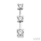 1/2 Ctw Round Cut Diamond Earrings in 14K White Gold