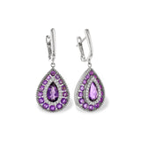 14KT Gold Amethyst Earrings