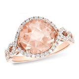 14KT Gold Ladies Morganite Fashion Ring