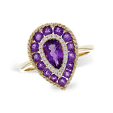 14KT Gold Ladies Amethyst Fashion Ring