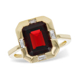 14KT Gold Ladies Garnet Fashion Ring