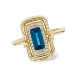 14KT Gold Ladies Blue Topaz Fashion Ring