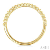 1/10 Ctw Round Cut Diamond Bold Bead Design Fashion Band in Yellow Gold Vermeil