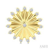 1/5 Ctw Round Cut Diamond Circle Fluted Fashion Earrings in 10K Yellow Gold