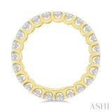 2 Ctw Round Cut Diamond Eternity Band in 14K Yellow Gold