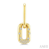 1/5 Ctw Round Cut Diamond Paperclip Mosaic Earrings in 10K Yellow Gold