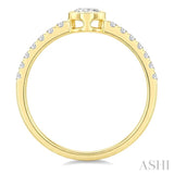 1/2 Ctw Bezel Set Round Cut Diamond Ring in 14K Yellow Gold