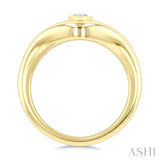 1/5 Ctw Pear Cut Diamond Fashion Signet Ring in 10K Yellow Gold