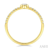 1/3 Ctw Bezel Set Round Cut Diamond Fashion Ring in 14K Yellow Gold