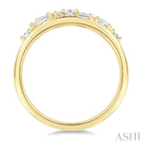 3/4 Ctw Mixed Diamond Cut Fashion Band in 14K Yellow Gold