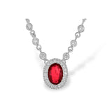 14KT Gold Ruby Necklace
