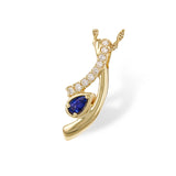 14KT Gold Sapphire Necklace