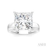 1/6 Ctw Princess Shape Round Cut Diamond Semi-Mount Engagement Ring in 14K White Gold