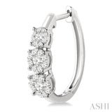 3/4 Ctw Diamond Lovebright Earrings in 14K White Gold
