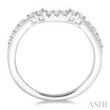 1/5 Ctw Round Cut Diamond Wedding Band in 14K White Gold