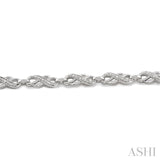 1/20 Ctw Round Cut Diamond Bracelet in Sterling Silver