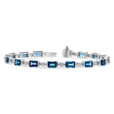 14KT Gold Blue Topaz Bracelet