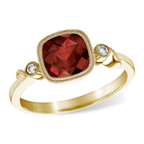 14KT Gold Ladies Garnet Fashion Ring