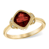 14KT Gold Ladies Garnet Fashion Ring