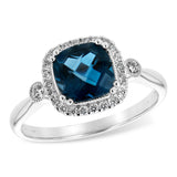 14KT Gold Ladies Blue Topaz Fashion Ring