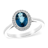 14KT Gold Ladies Blue Topaz Fashion Ring