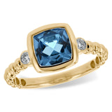 14KT Gold Ladies Blue Topaz Fashion Ring