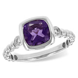 14KT Gold Ladies Amethyst Fashion Ring