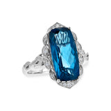 14KT Gold Ladies Blue Topaz Fashion Ring