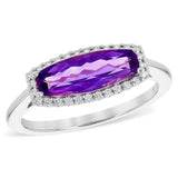 14KT Gold Ladies Amethyst Fashion Ring