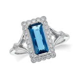 14KT Gold Ladies Blue Topaz Fashion Ring