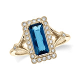 14KT Gold Ladies Blue Topaz Fashion Ring