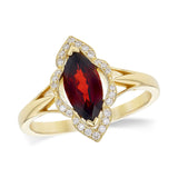 14KT Gold Ladies Garnet Fashion Ring
