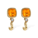 14KT Gold Citrine Earrings