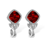 14KT Gold Garnet Earrings