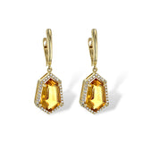 14KT Gold Citrine Earrings