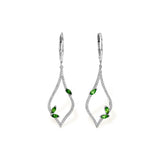 14KT Gold Green Garnet Earrings