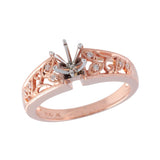 14KT Gold Diamond Semi-Mount Engagement Ring