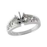 14KT Gold Diamond Semi-Mount Engagement Ring
