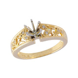 14KT Gold Diamond Semi-Mount Engagement Ring