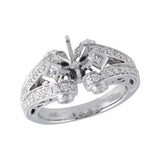 14KT Gold Diamond Semi-Mount Engagement Ring