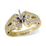14KT Gold Diamond Semi-Mount Engagement Ring