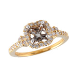 14KT Gold Diamond Semi-Mount Engagement Ring