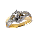 14KT Gold Diamond Semi-Mount Engagement Ring