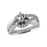 14KT Gold Diamond Semi-Mount Engagement Ring