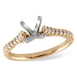 14KT Gold Diamond Semi-Mount Engagement Ring